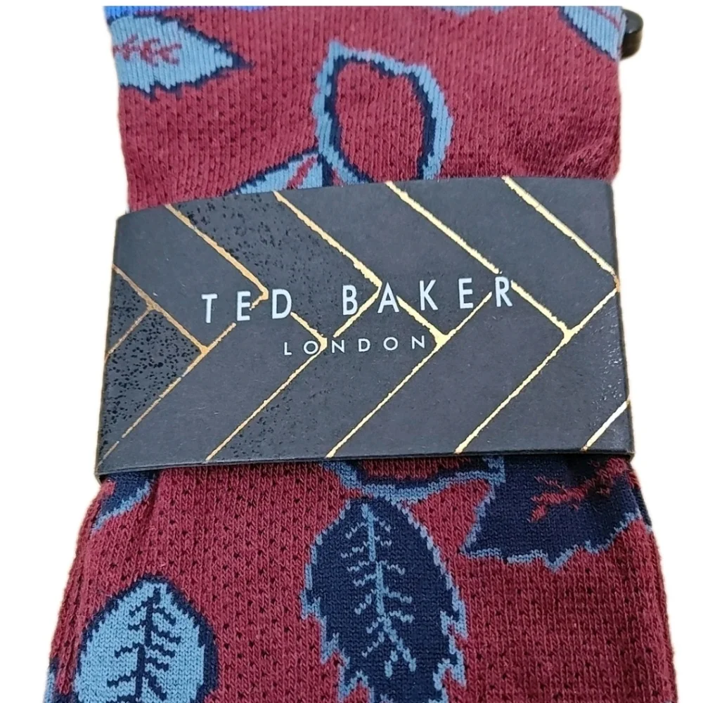 5 Men's Dress Crew Socks Ted Baker English Laundry Penguin Preppy Dad O/S Nwt